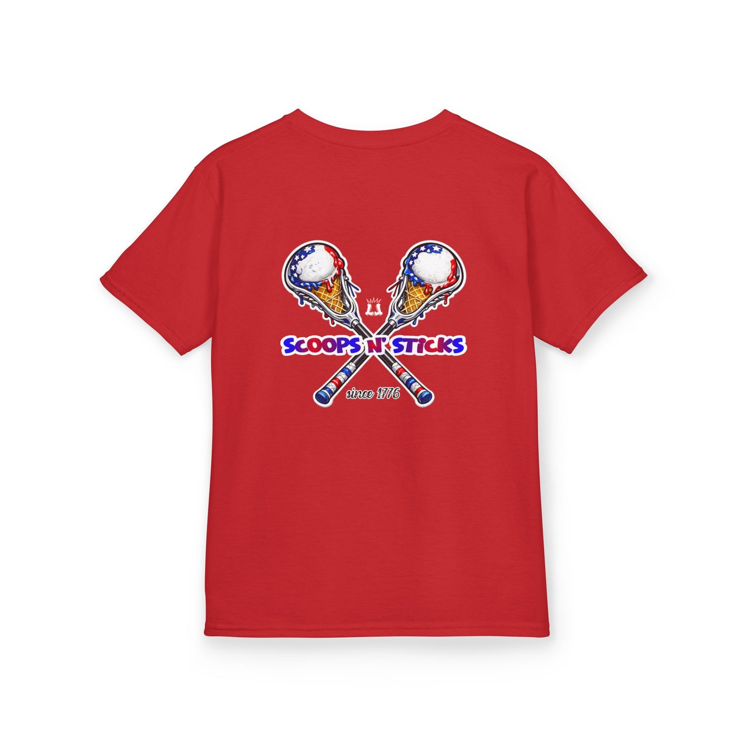 Kids Lacrosse T-Shirt, Youth Patriotic Shirt