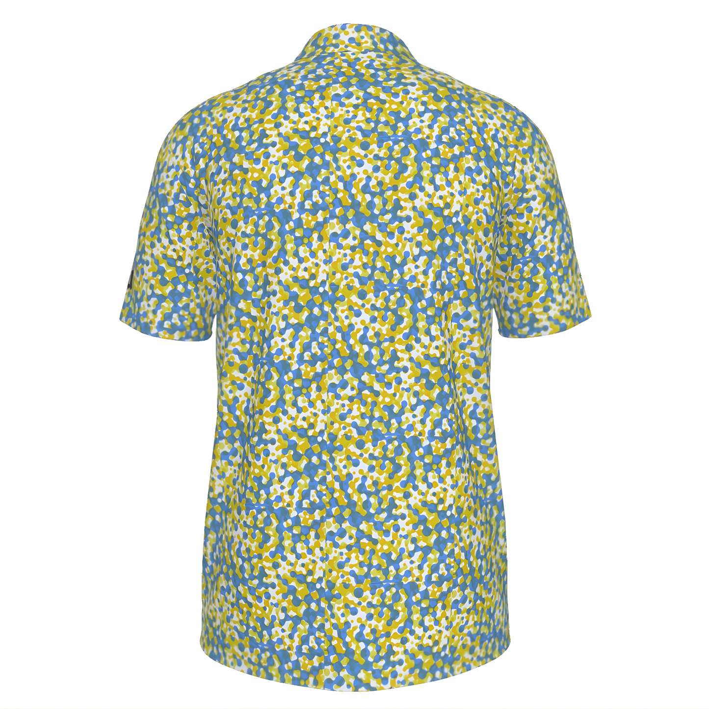 Men's Yellow and Blue UV Protection Polo Shirt