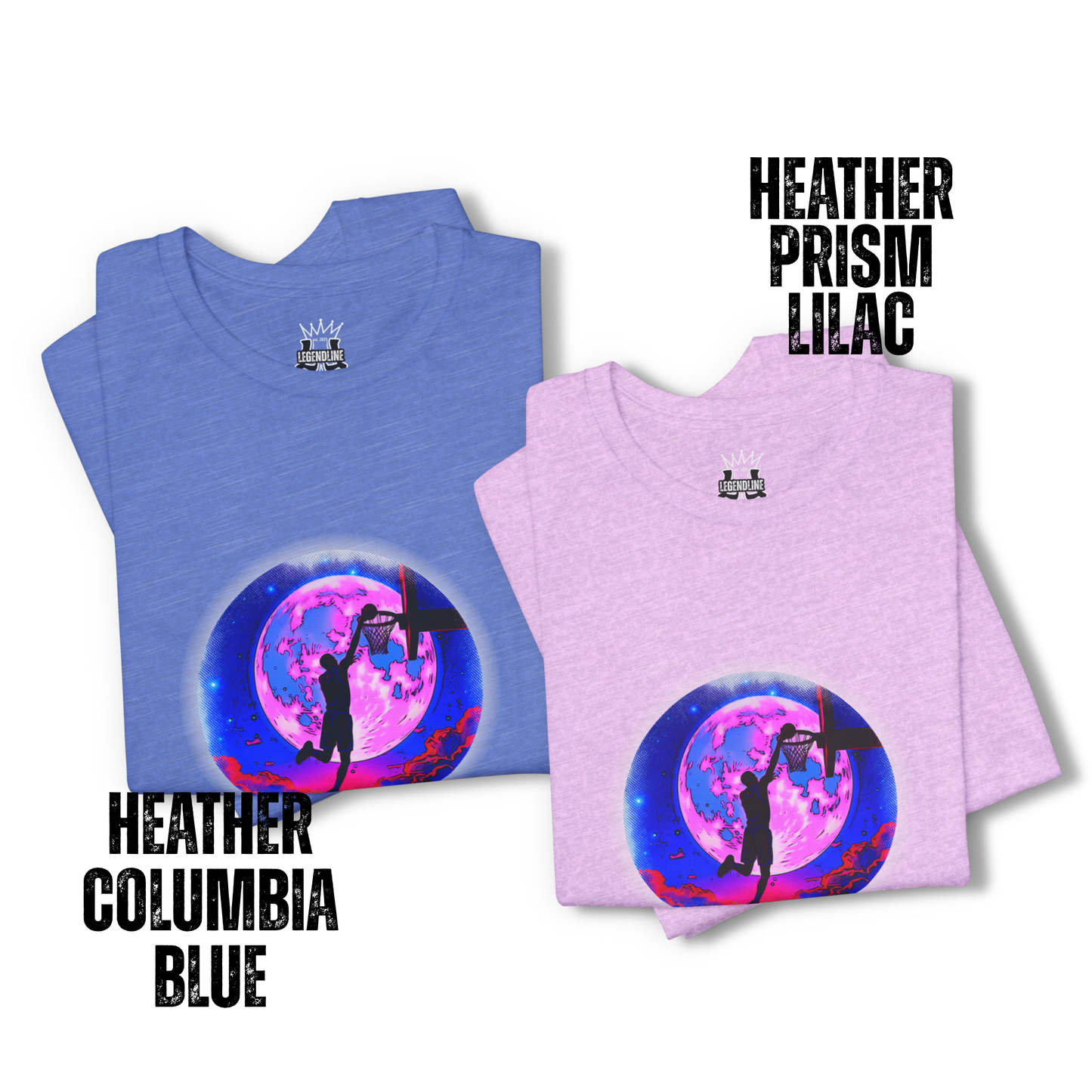 Adult Unisex Basketball T-Shirt: Over the Moon