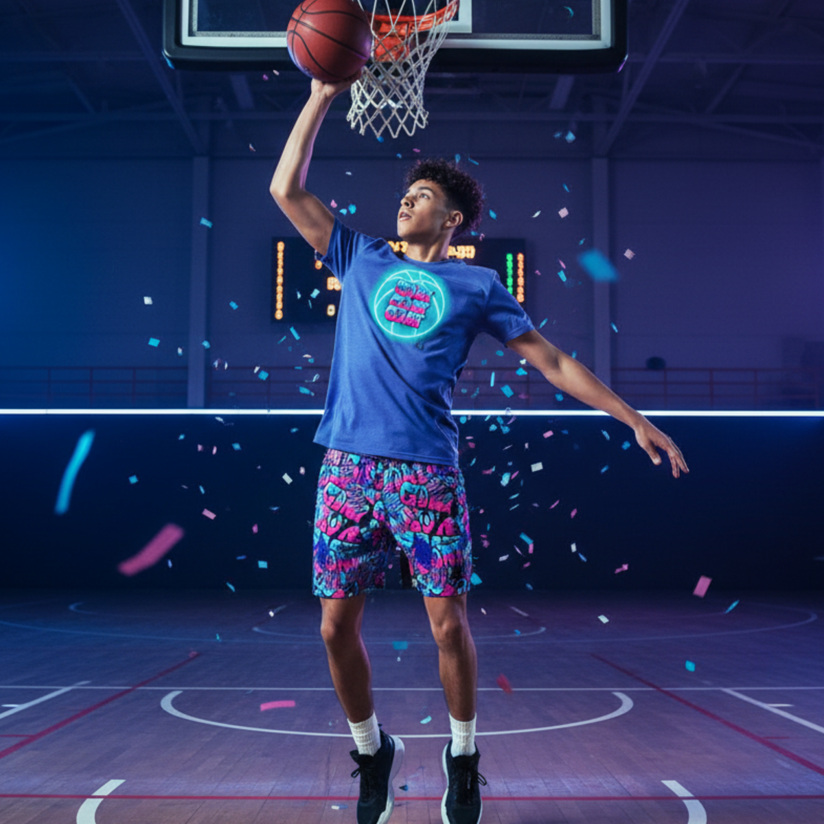 Adult Mesh Basketball Shorts: GOAT Design