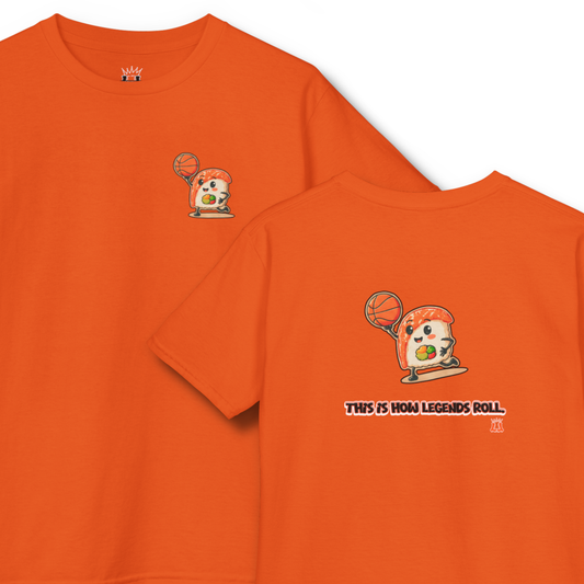 Youth Basketball Graphic T-Shirt, Sushi and Sports Lovers Gift