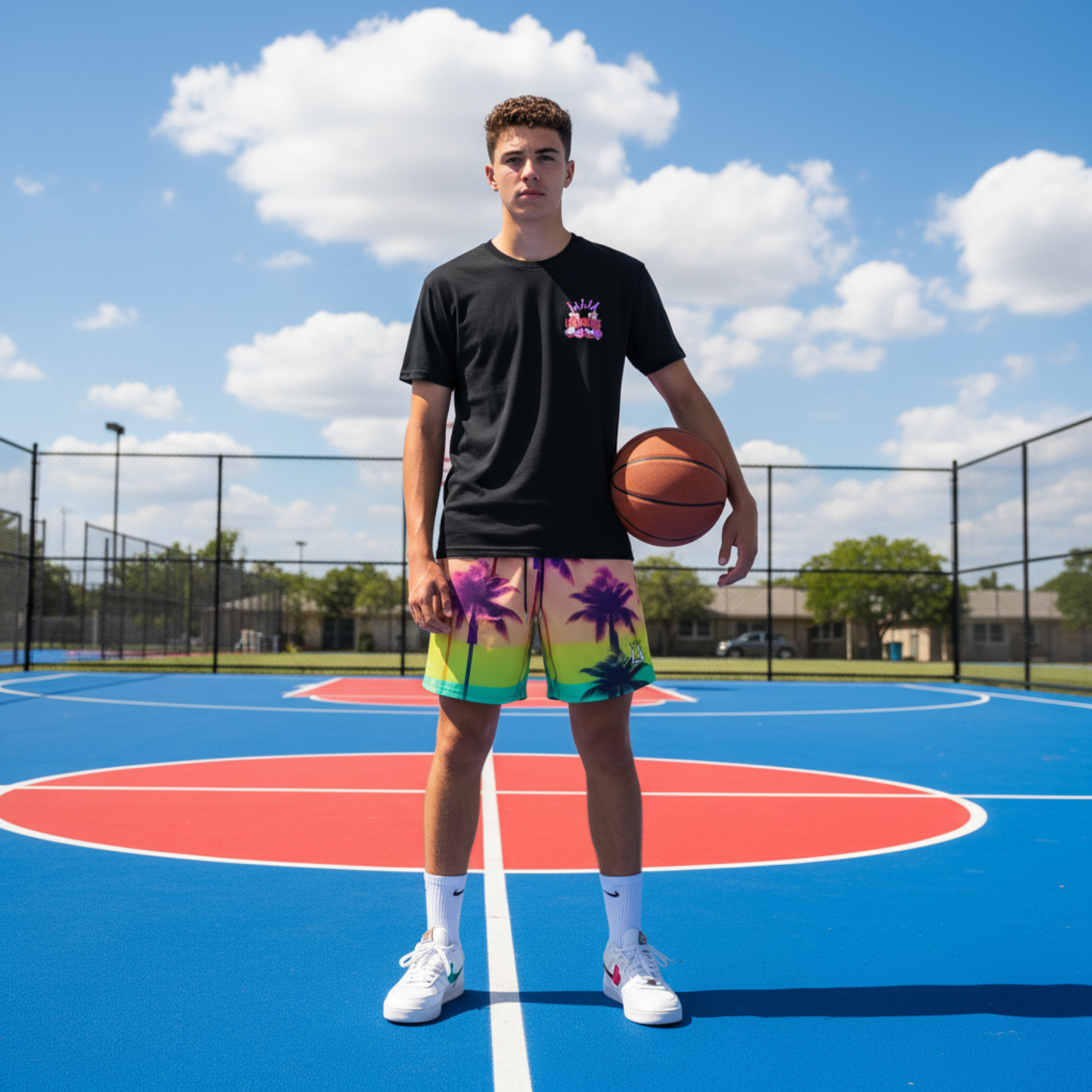 Adult Unisex SoCal Palm Tree Mesh Shorts