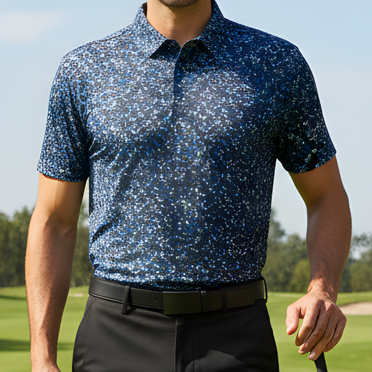 Men's Abstract Confetti UV Protection Golf Polo