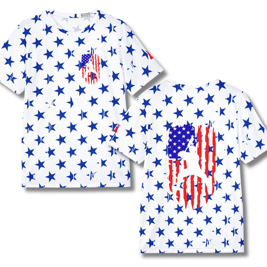 Adult Baseball American Flag Stars and Stripes Sports Jersey T-Shirt