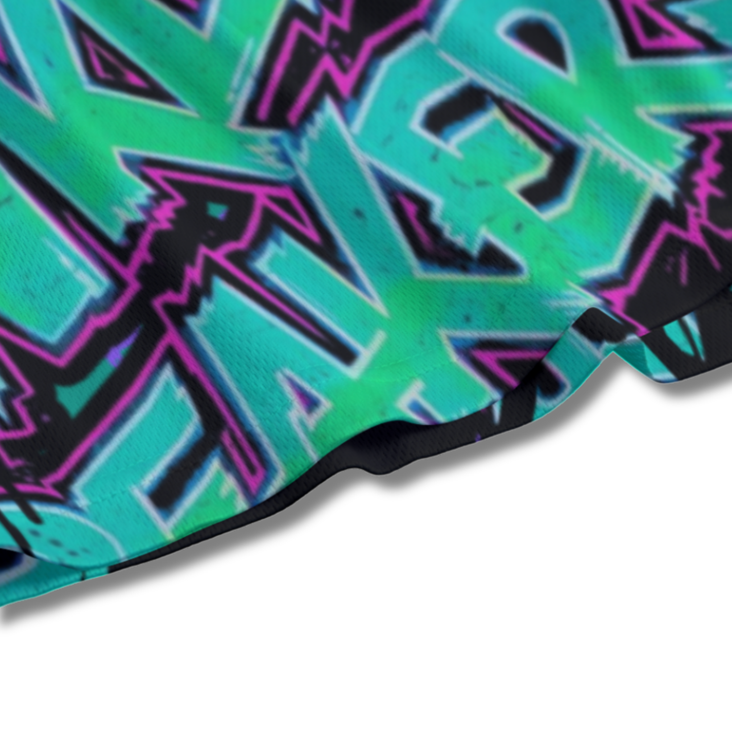 Youth Graffiti Basketball Ankle Breakers Mesh Athletic Shorts