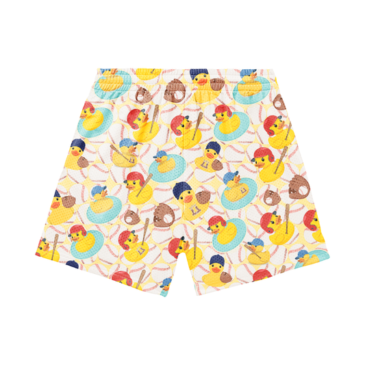 Adult "Ducks on the Pond" Baseball Mesh Shorts (with inner liner)