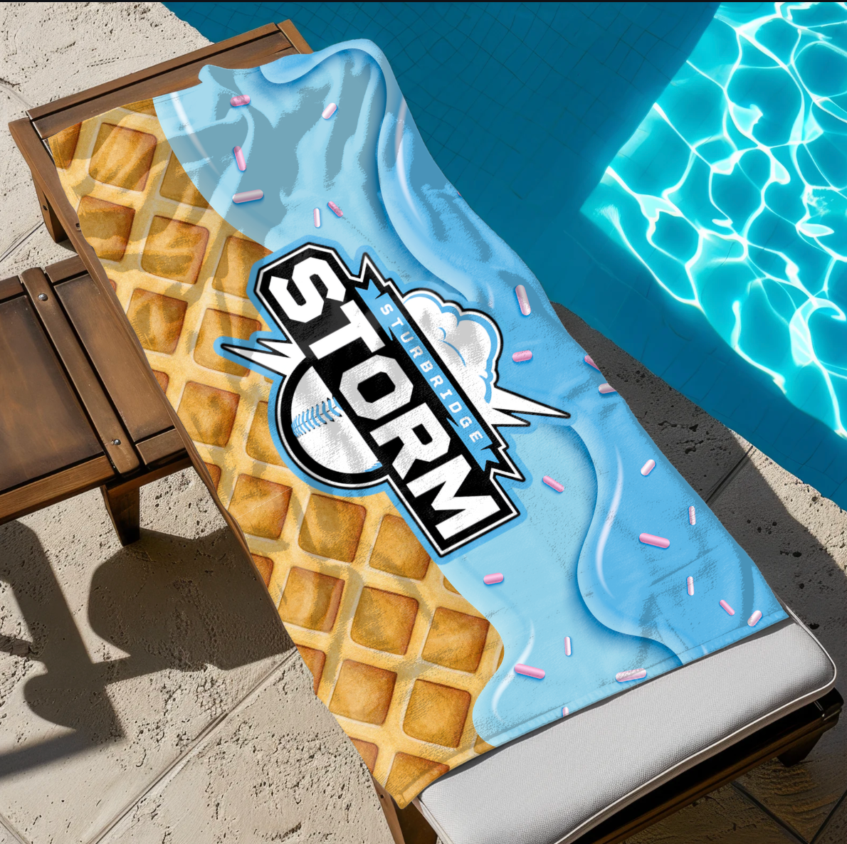 Storm Drip Premium Thick, Super Soft Beach Towel (50/50 poly/cotton)