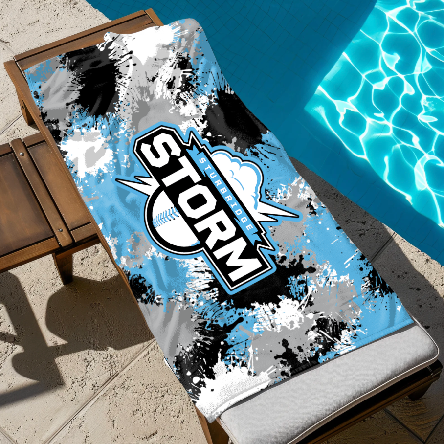 Storm Paint Splatter Premium Thick, Super Soft Beach Towel