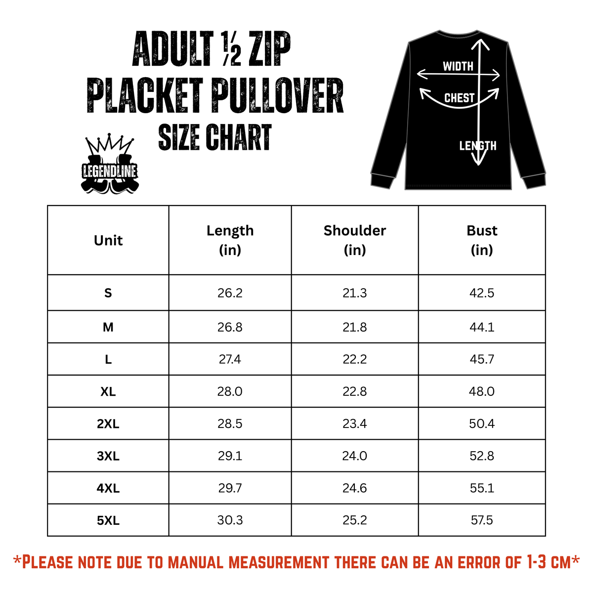 Adult Unisex Storm Half-Zip Placket Pullover - Black Edition