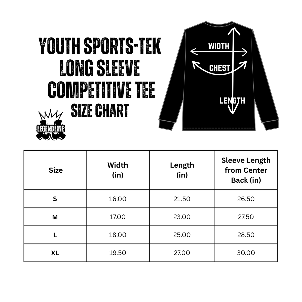 Youth Brimfield Beasts Baseball Sport-Tek Long Sleeve Competitor Tee - Non-Personalized