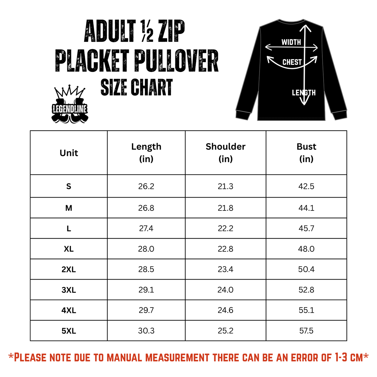 Adult Unisex Sturbridge Little League 1/4 Zip Placket Pullover - Black Edition