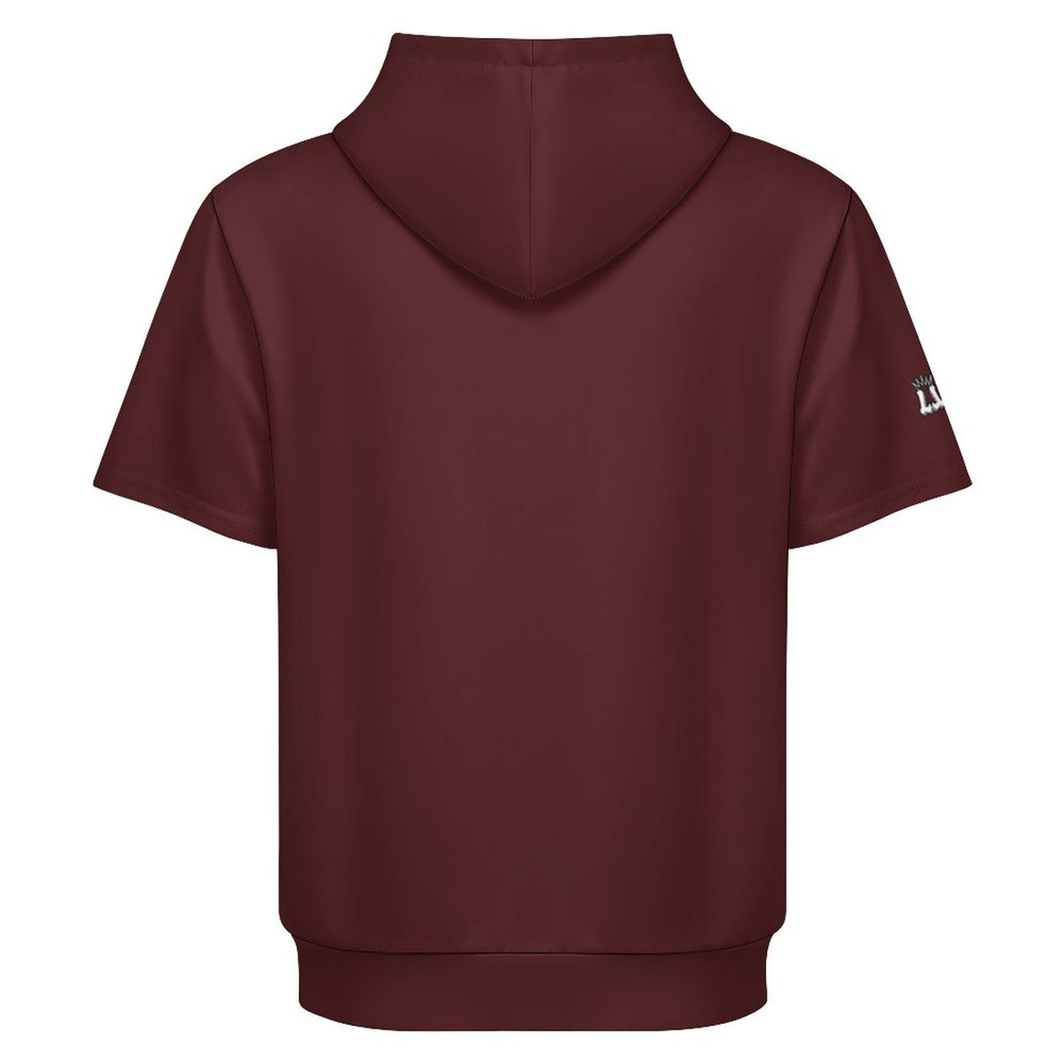 Football Season Short Sleeve Hoodie - Maroon