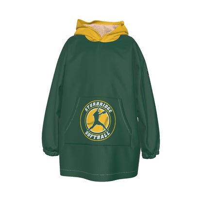 Adult Sturbridge Softball Sherpa Heavy Fleece Hoodie Blanket (Personalized)