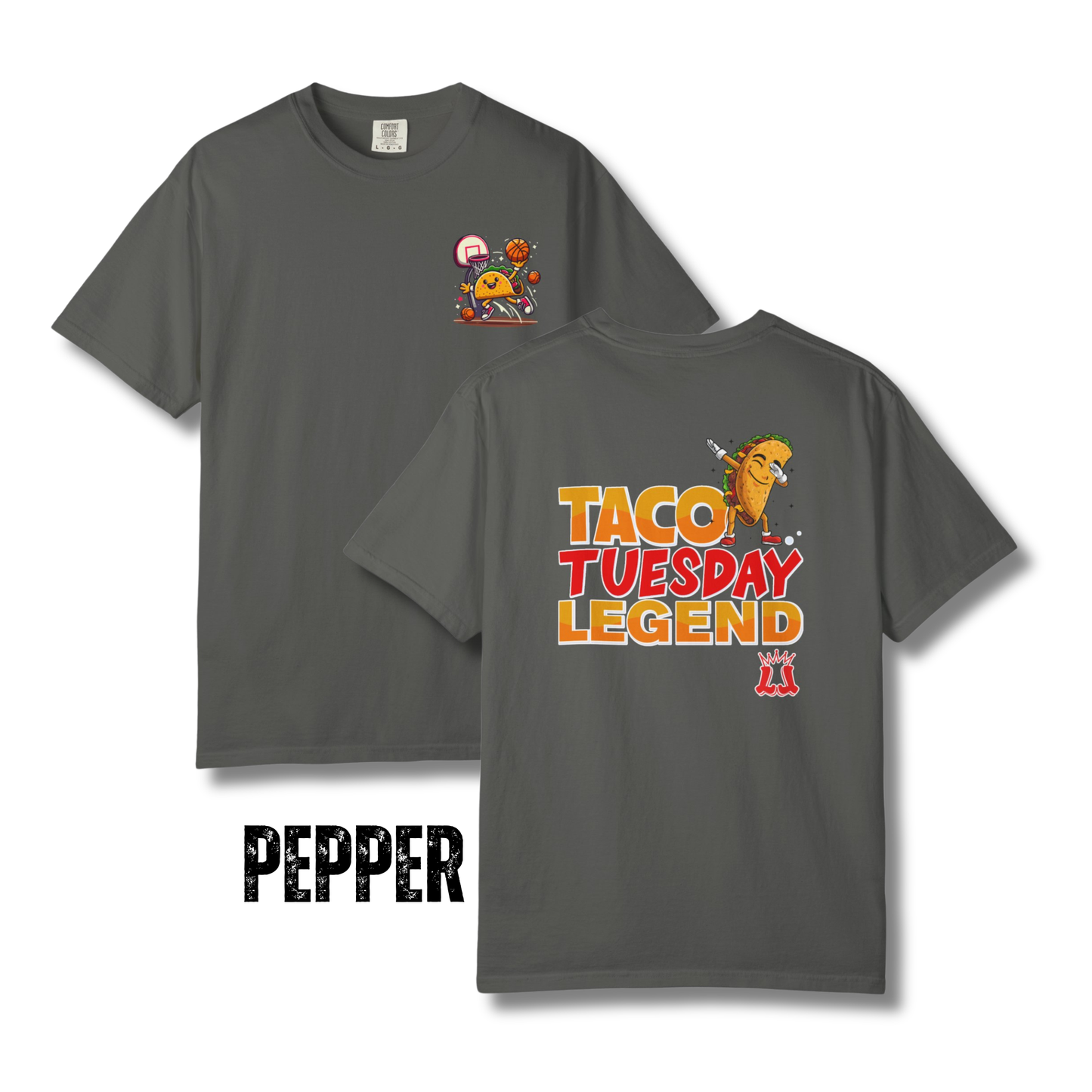 Adult Taco Tuesday Legend Basketball T-Shirt - Comfort Colors®