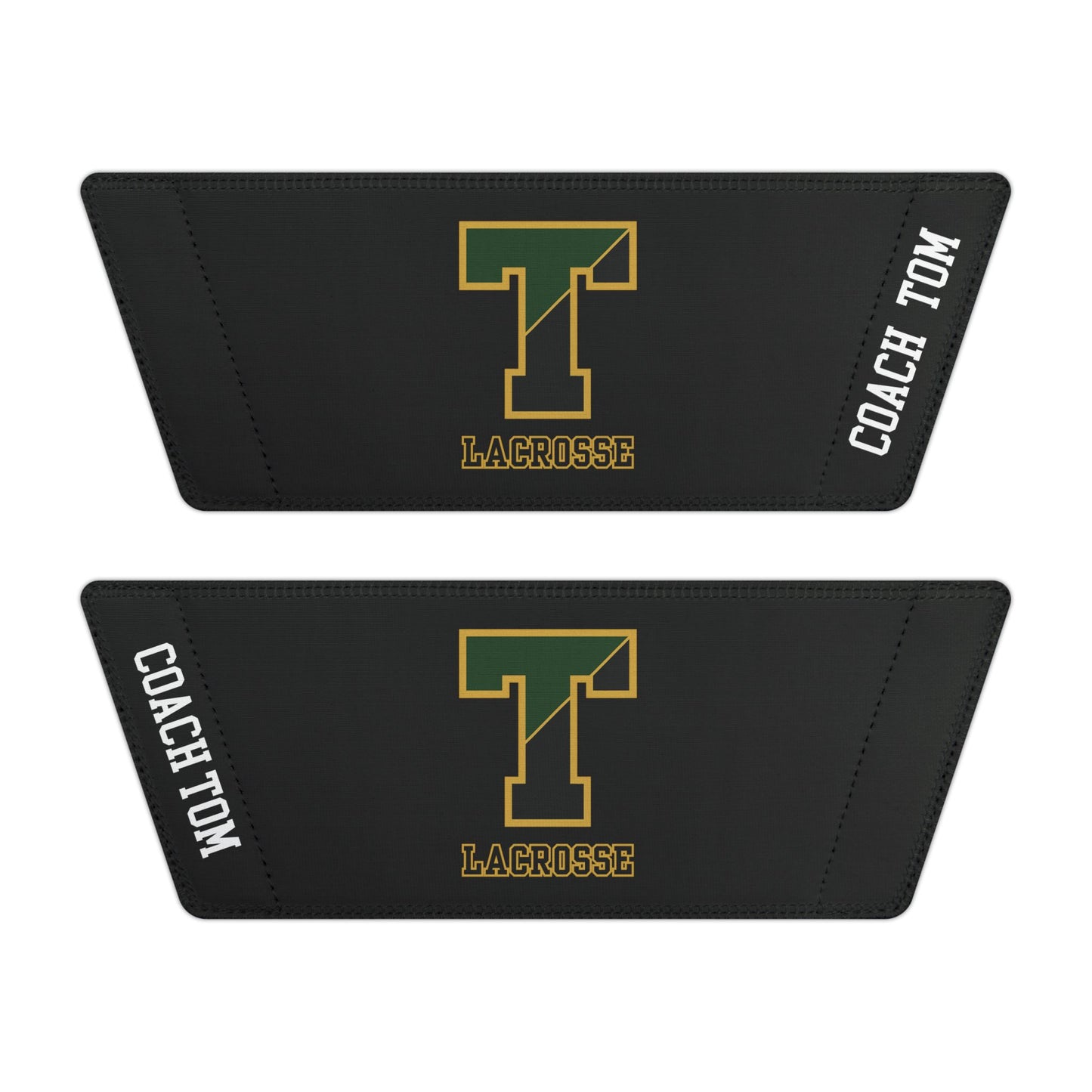 Men's TRYLAX Deco Brand Removable Strap Slides (Black, Personalized)