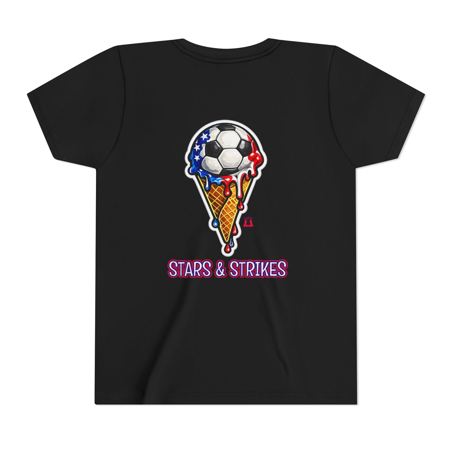 Kids Summer Patriotic Soccer T-Shirt Stars & Strikes