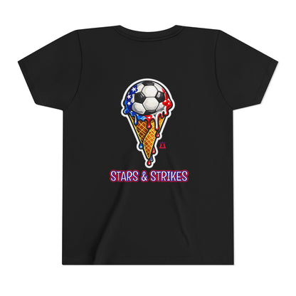 Kids Summer Patriotic Soccer T-Shirt Stars & Strikes