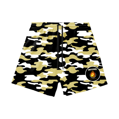 Adult Brimfield Inferno Softball Mesh Shorts Camo Edition (with inner liner)