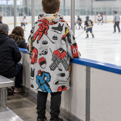 Youth Ice Hockey Blanket Hoodie