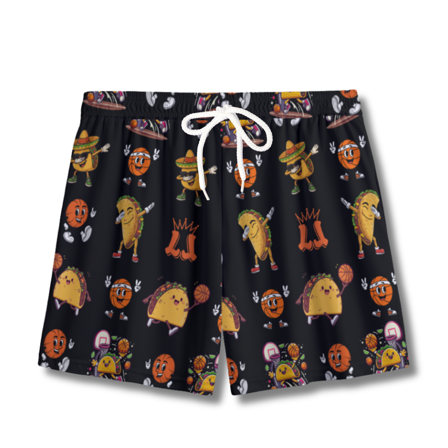 Youth Taco Tuesday Basketball Mesh Shorts (Black)