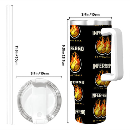 Brimfield Inferno Travel Coffee Mug with Handle and Straw (40oz)