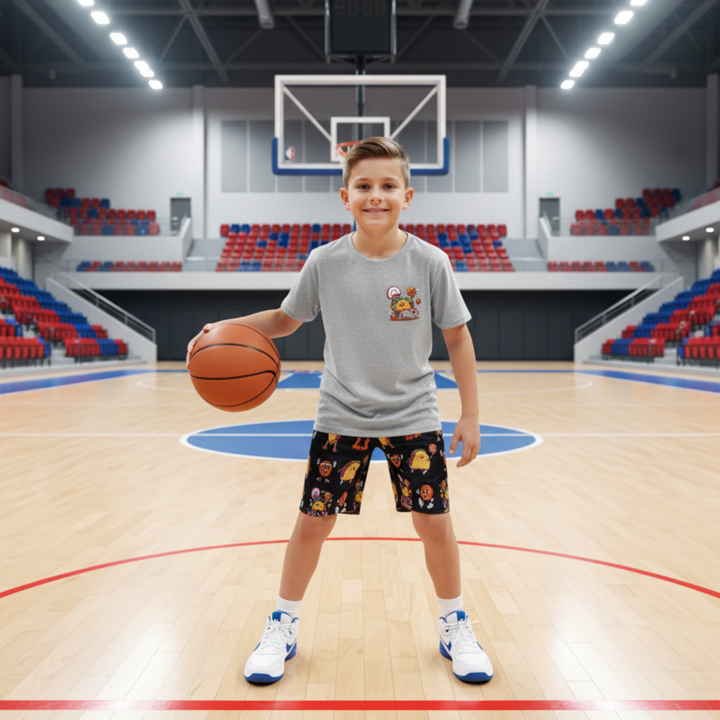 Youth Taco Tuesday Basketball Mesh Shorts (Black)