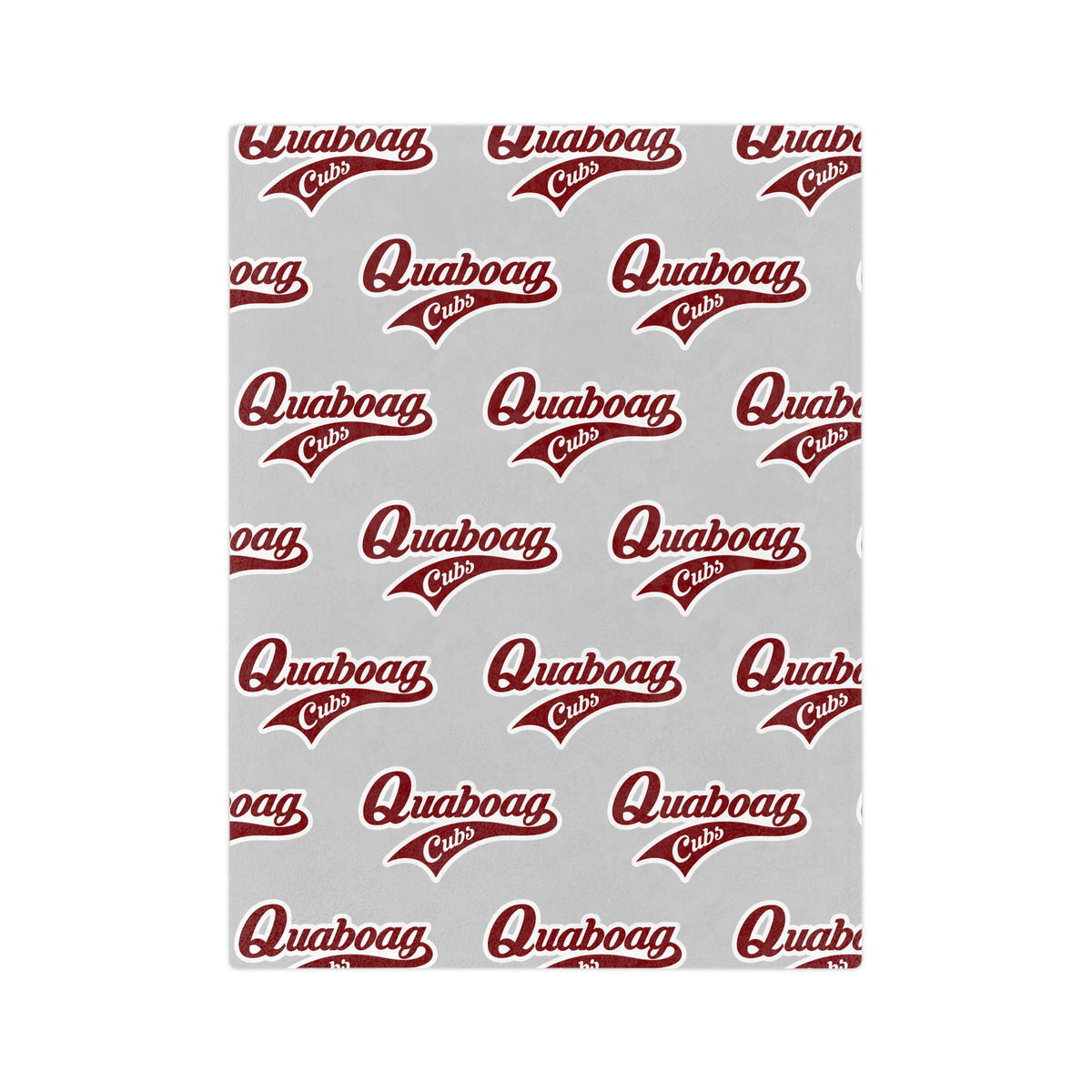 Quaboag Baseball Minky Plush Blanket - Gray