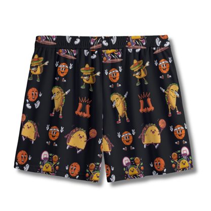 Youth Taco Tuesday Basketball Mesh Shorts (Black)