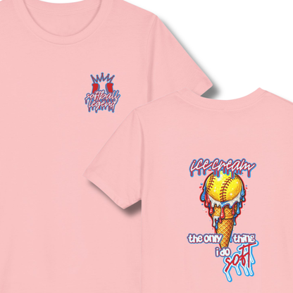 Youth Softball Ice Cream Drip T-Shirt