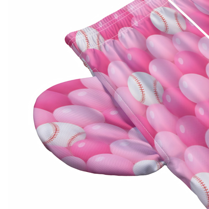 Teen and Adult Baseball and Bubbles Mesh Shorts