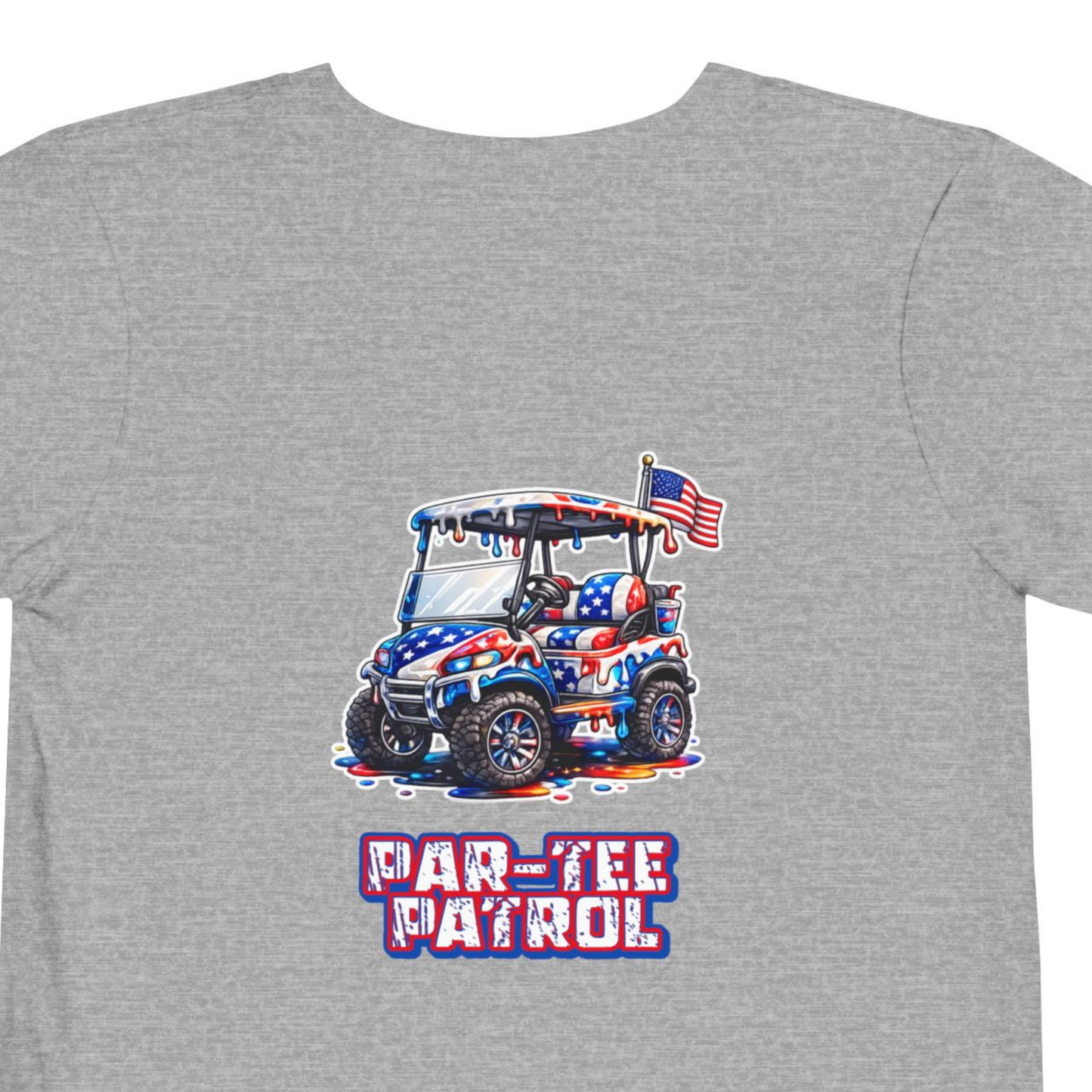Kids Tee — "Par-Tee Patrol" Patriotic Golf Cart