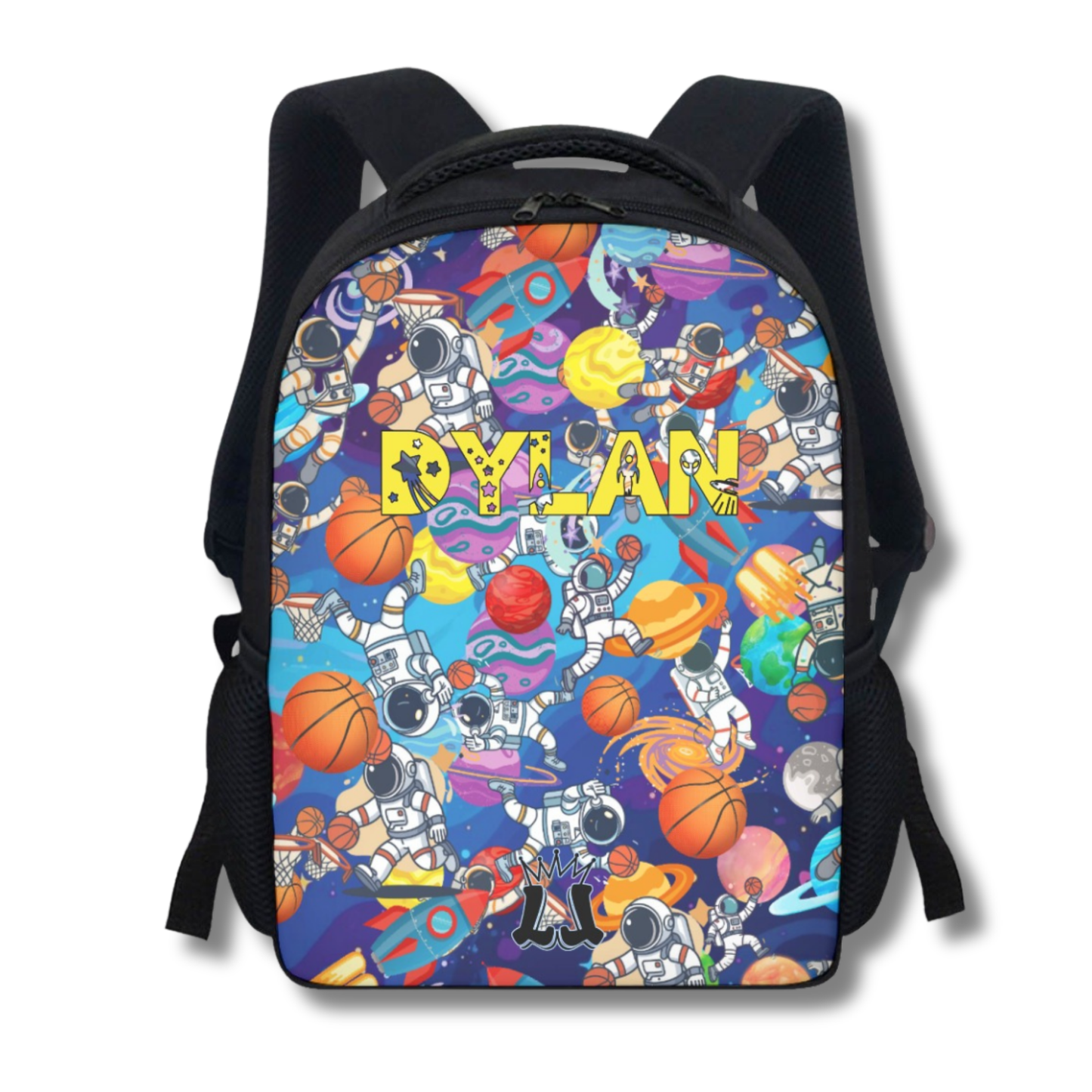 Personalized Astronaut Outer Space Backpack, Custom Basketball Gift