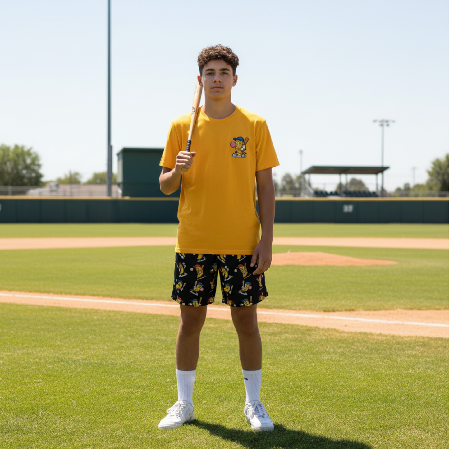 Adult Unisex Baseball Go Bananas Mesh Shorts
