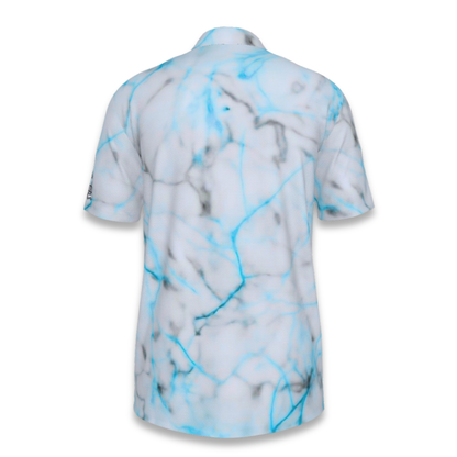 Men's UV Protection Polo Shirt, Marble Swirl Design