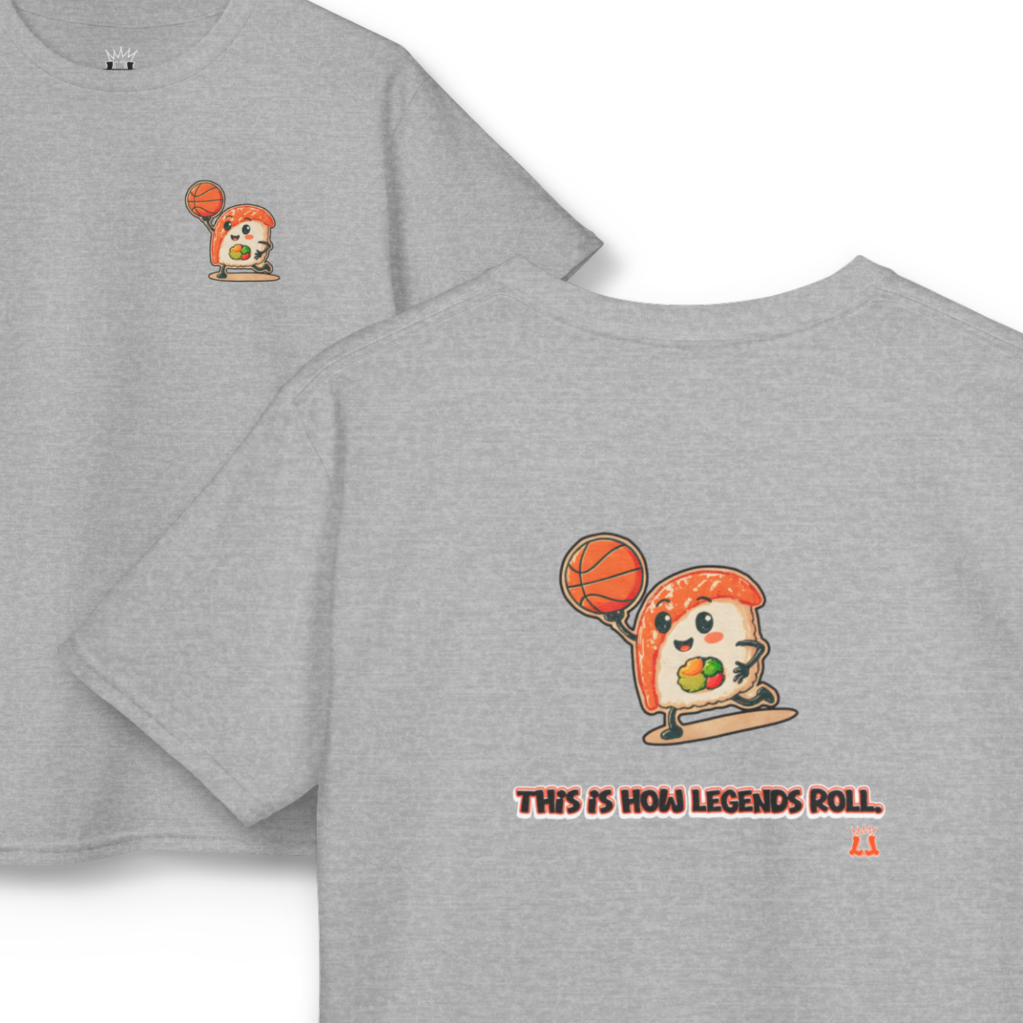 Youth Basketball Graphic T-Shirt, Sushi and Sports Lovers Gift