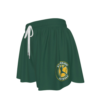 Women's Sturbridge Softball Green Butterfly Shorts