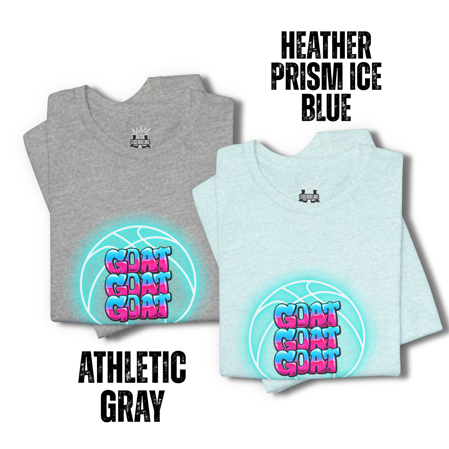 Adult Basketball T-Shirt, Neon Graffiti Goat Design