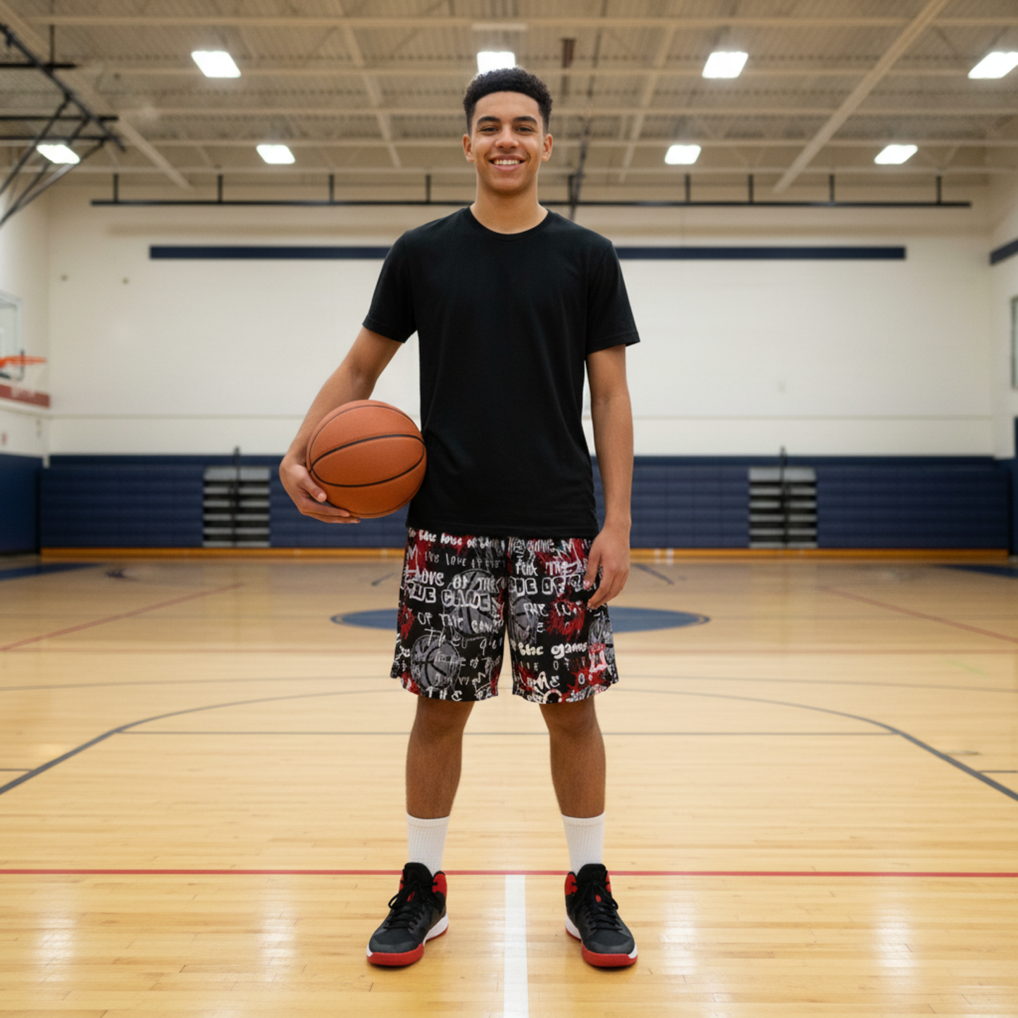 Valentine's "For the Love of the Game" Adult Unisex Mesh Basketball Shorts