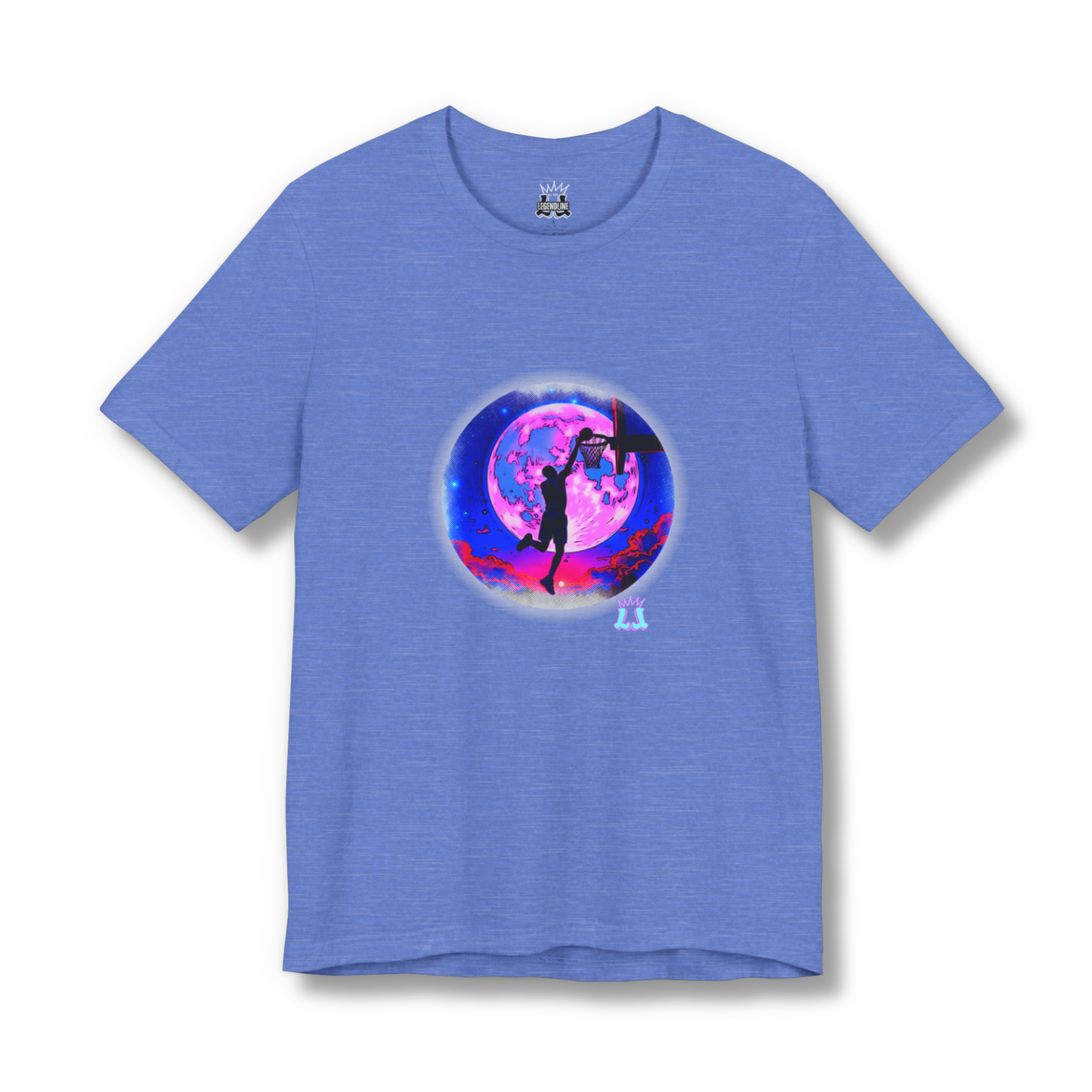 Adult Unisex Basketball T-Shirt: Over the Moon