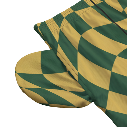 Adult TRYLAX Checkered Wave Mesh Shorts (no inner liner)
