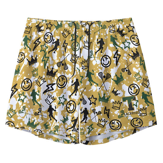 Adult TRYLAX Graffiti Paint Splatter Mesh Shorts- Boy's Edition (no inner liner)