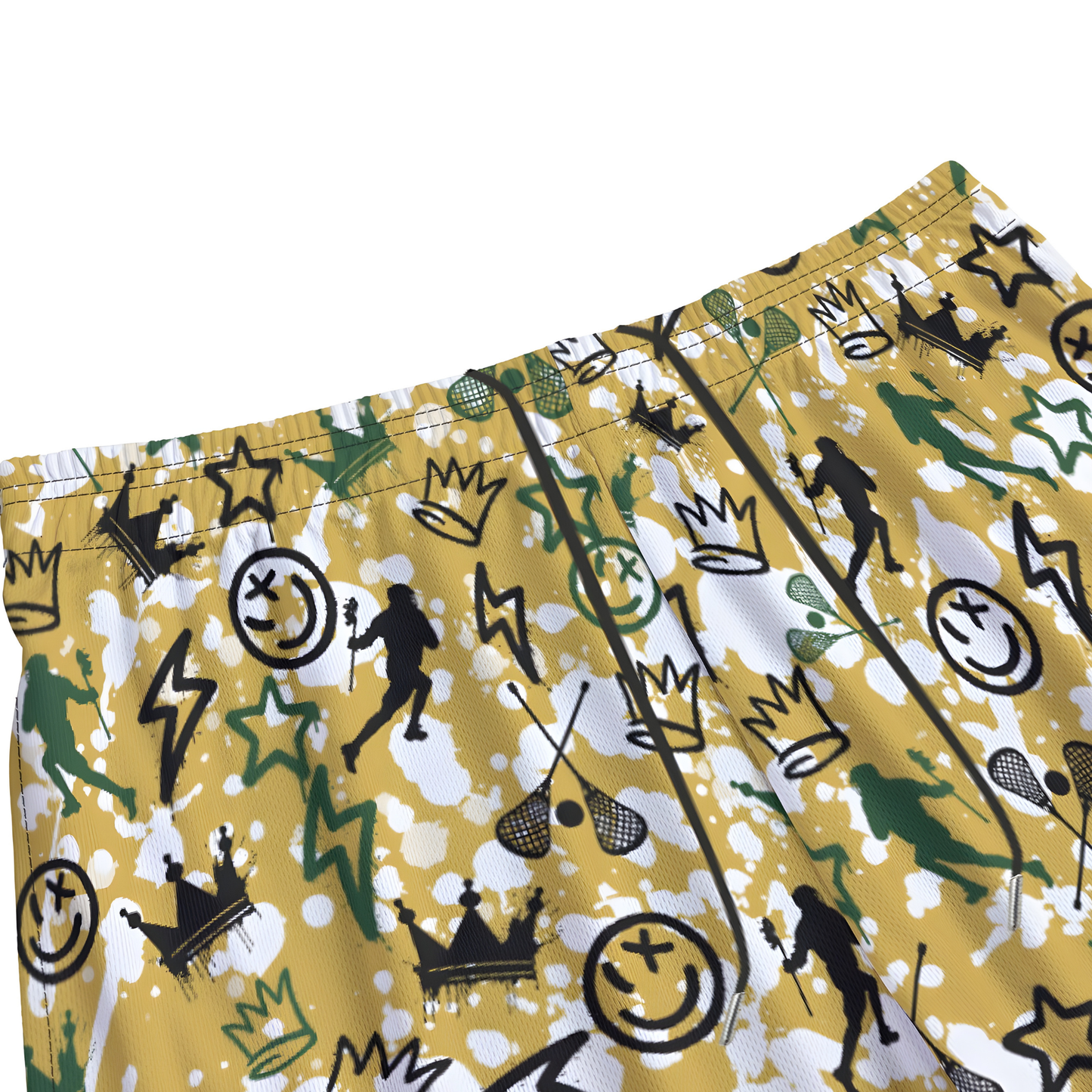 Adult TRYLAX Graffiti Paint Splatter Mesh Shorts- Boy's Edition (no inner liner)