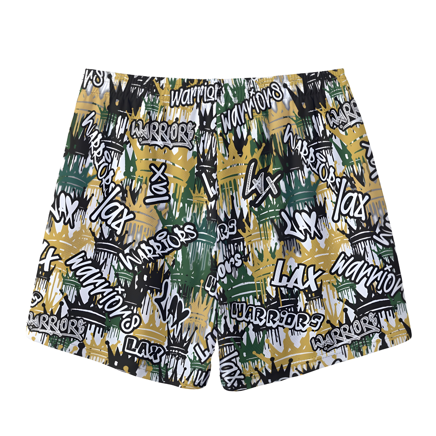 Adult TRYLAX Dripping Crowns Graffiti Mesh Shorts (no inner liner)