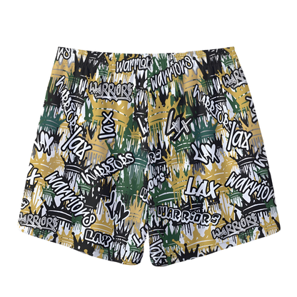 Adult TRYLAX Dripping Crowns Graffiti Mesh Shorts (no inner liner)