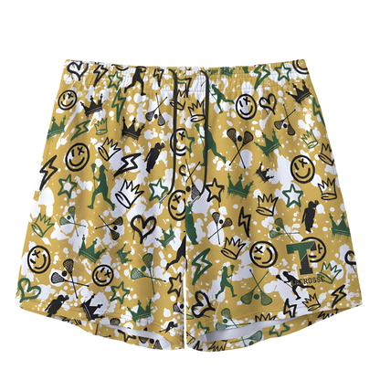 Adult TRYLAX Graffiti Paint Splatter Shorts- Girl's Edition (no inner liner)