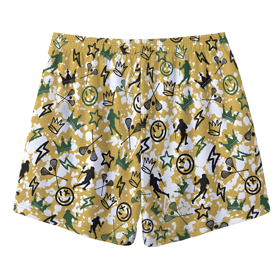 Adult TRYLAX Graffiti Paint Splatter Mesh Shorts- Boy's Edition (no inner liner)