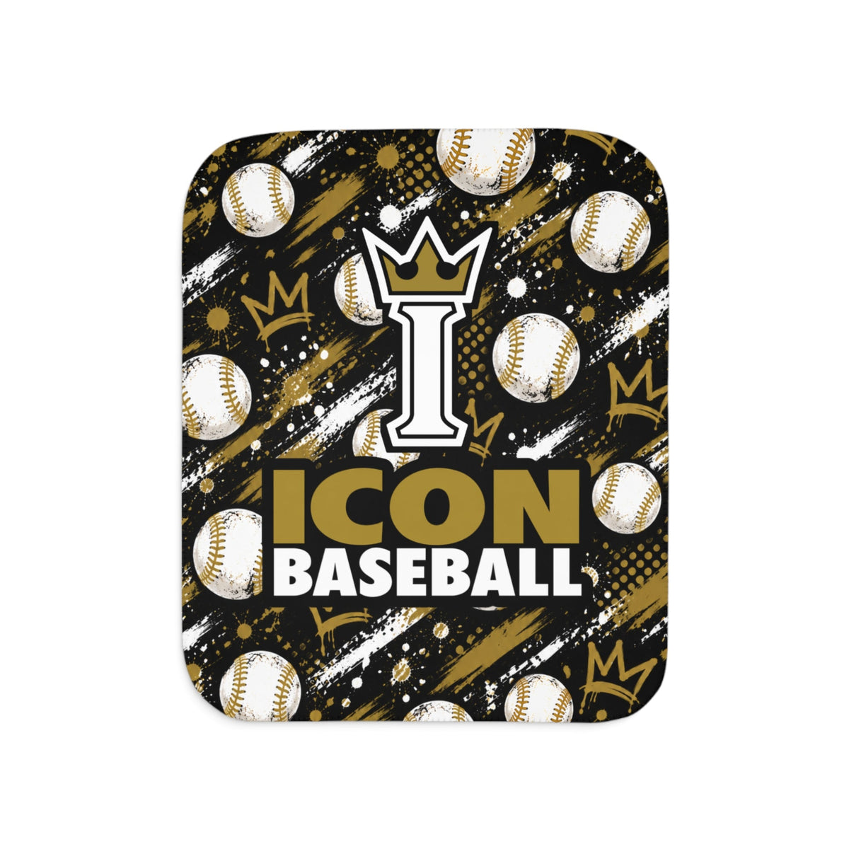 Icon Baseball Sherpa Blanket - Design 1