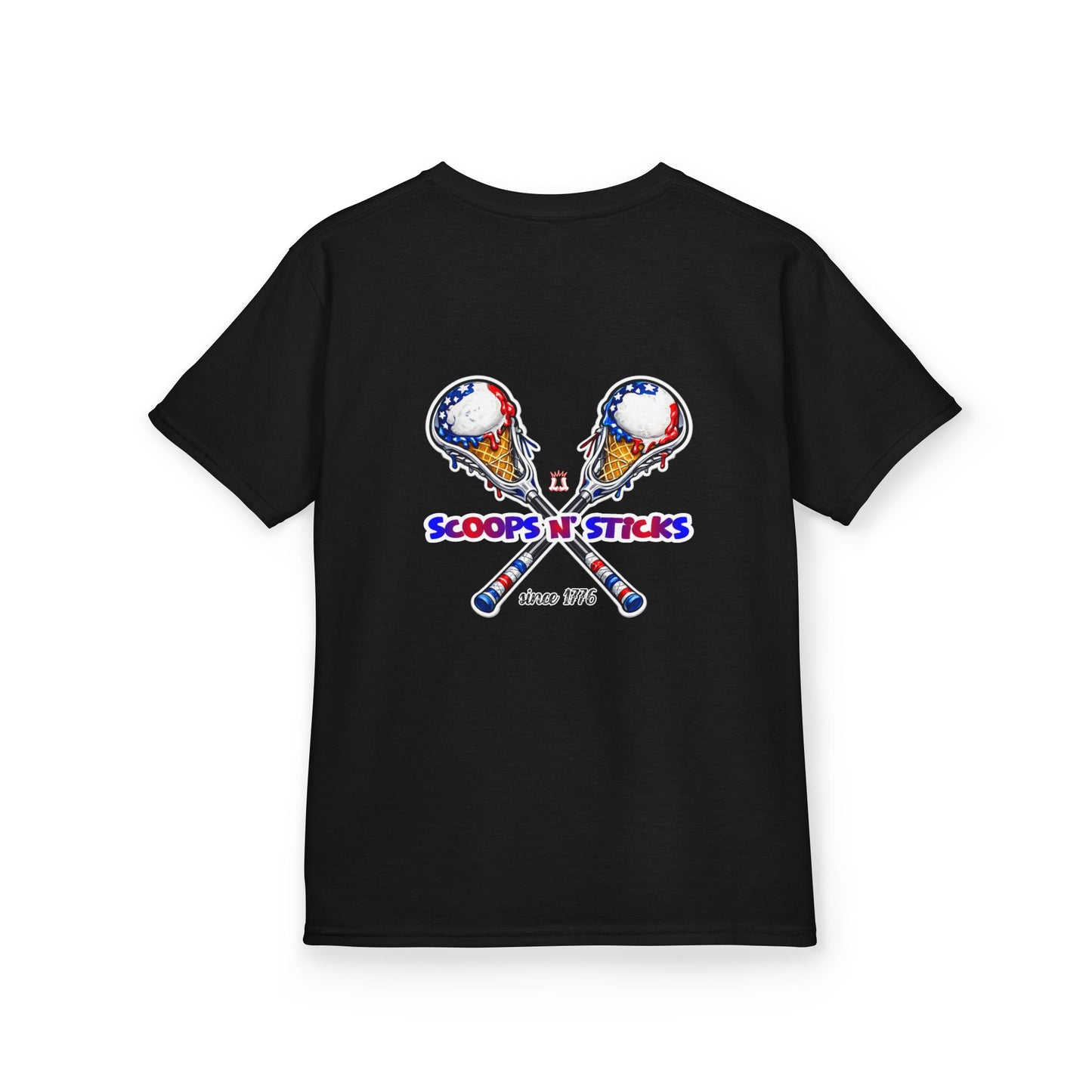 Kids Lacrosse T-Shirt, Youth Patriotic Shirt