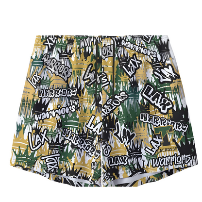 Adult TRYLAX Dripping Crowns Graffiti Mesh Shorts (no inner liner)