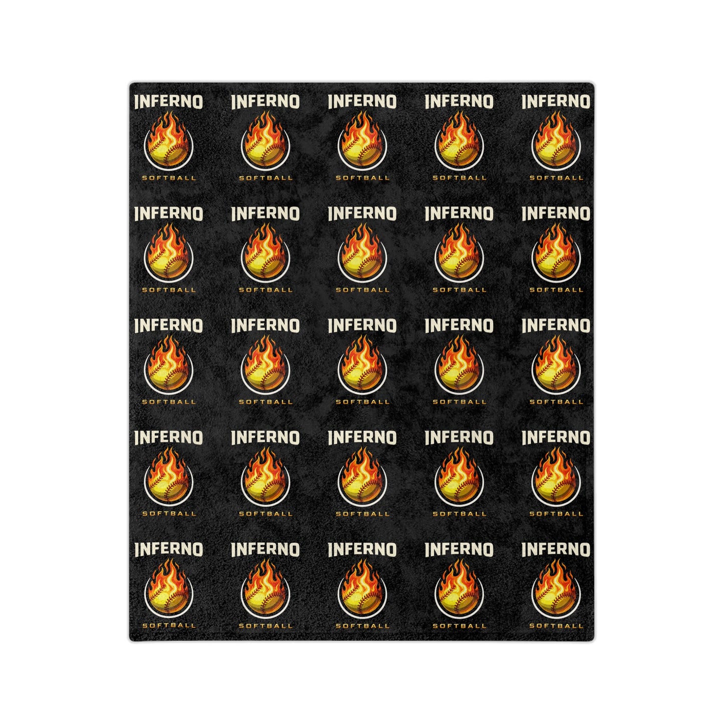 Brimfield Inferno Softball Plush Minky Blanket